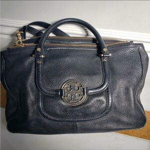 Tory Burch Amanda Black Leather Handbag